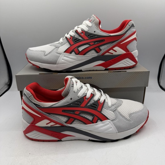 Asics Gel Kayano Trainer Shoes Mens Sz 8.5 White/Fairy Red Sneakers H403N 0123 main image 8